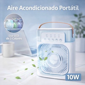 Aire Acondicionado Portátil 10W con Luz LED por Mayoreo 50000