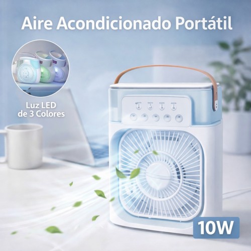 Aire Acondicionado Portátil 10W con Luz LED por Mayoreo 50000