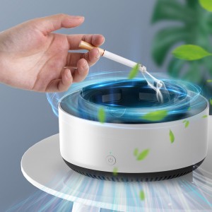 Cenicero eléctrico con sistema de succión y filtro purificador que elimina el humo y reduce los olores. Ideal para uso en interiores. Venta al por mayor ZE-2242