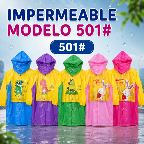 Impermeable infantil con capucha y diseños estampados. Ideal para días de lluvia. Venta por mayoreo Impermeable infantil con capucha y diseños estampados. Ideal para días de lluvia. Venta por mayoreo