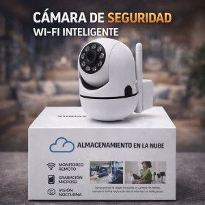 Cámara de Seguridad WiFi Inteligente con Visión Nocturna por Mayoreo 50104