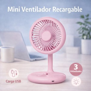 Mini Ventilador Recargable USB 3 Velocidades por Mayoreo 501499