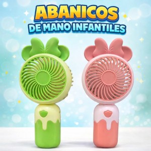 Ventilador de Mano Infantil Diseño Frutal Recargable por Mayoreo 501511