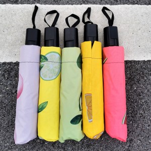 Paraguas plegable de frutas anti-UV venta al por mayor zds010