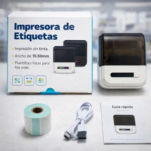 Impresora de Etiquetas Térmica Portátil 15-50mm por Mayoreo – Código 50333