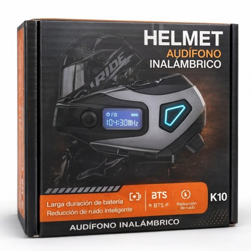 Audífono Inalámbrico para Casco de Moto K10 con Reducción de Ruido por Mayoreo 50348