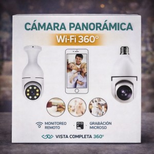 Cámara Panorámica WiFi 360° con Visión Nocturna por Mayoreo 50408
