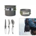 Juego de ollas de 2 piezas de cocina portátiles para exteriores, para acampar al aire libre (122*105 mm y 115*60mm)  al por mayor 50503014
