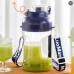 Exprimidor portátil inalámbrico con tapa doble, pajita y cordón multifuncional 1.5L al por mayor 50503018