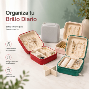 Joyero Portátil con Compartimentos