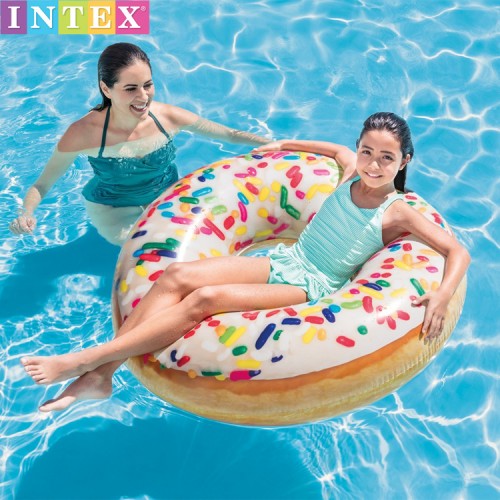 Flotador inflable tipo dona ideal para uso recreativo en alberca o playa. Diseño colorido y llamativo. Medida 99 cm. Venta por mayoreo 56263EP