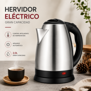 Hervidor Eléctrico de Acero Inoxidable 2 L