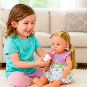 Muñeca bebé grande con 12 sonidos y accesorios, muñeca infantil interactiva con biberón, peines y ropa, juguete de cuidado para niñas Venta al por mayor 59027B 