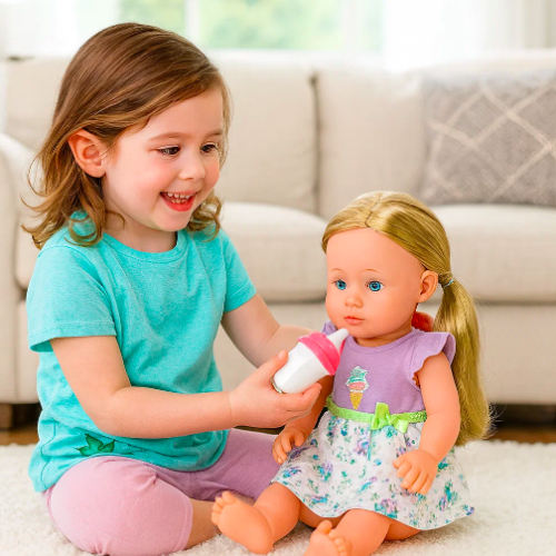 Muñeca bebé grande con 12 sonidos y accesorios, muñeca infantil interactiva con biberón, peines y ropa, juguete de cuidado para niñas Venta al por mayor 59027B Muñeca bebé grande con 12 sonidos y accesorios, muñeca infantil interactiva con biberón, peines y ropa, juguete de cuidado para niñas Venta al por mayor 59027B