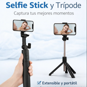 Selfie stick de 70 cm con control Bluetooth, colores variados. Ideal para fotos y video. Venta por mayoreo 60101