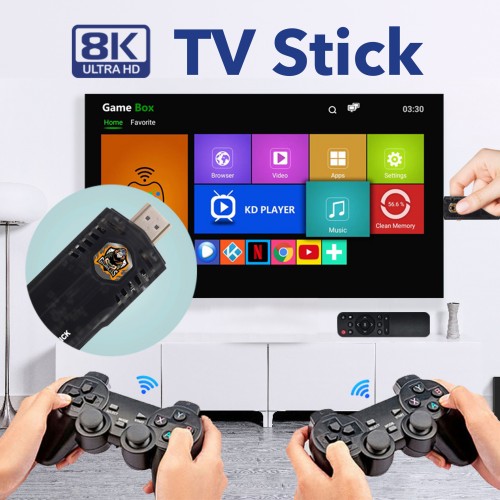 GameBox  para hacer las pantallas Smart TV  (incluye más de 10 mil juegos, dos joystick, un control) 60114