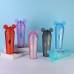 Vaso diseño texturizado y orejas decorativas con popote, colores variados, venta por mayoreo 6013