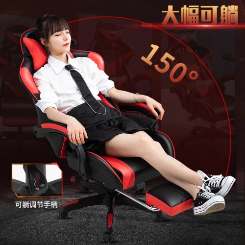 Silla para gamer (con función de masaje + reposapiés)