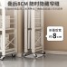 Organizador plegable metálico con ruedas, 4 entrepaños, resistente y portátil, venta por mayoreo 6022