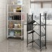 Organizador plegable metálico con ruedas, 4 entrepaños, resistente y portátil, venta por mayoreo 6022