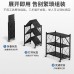 Organizador plegable metálico con ruedas, 4 entrepaños, resistente y portátil, venta por mayoreo 6022