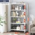 Organizador plegable metálico con ruedas, 4 entrepaños, resistente y portátil, venta por mayoreo 6022