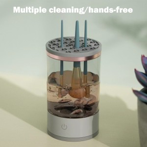 Limpiador de brochas de maquillaje automático recargable USB. Elimina bacterias, residuos y grasa fácilmente. Venta al por mayor (No incluye brochas) BH-21314
