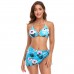 Bikini conjunto de tres piezas estilo floral 603