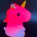 Lámpara de unicornio de goma RGB cambia de colores con golpecitos con temporizador de 30 min recargable USB 12cm 60560