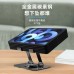 Soporte metalico con conexión USB gira 360ª, ideal para mantener dispositivos frescos y en la posición perfecta. 16*12cm. Venta al por mayor 60690