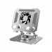 Soporte metalico con conexión USB gira 360ª, ideal para mantener dispositivos frescos y en la posición perfecta. 16*12cm. Venta al por mayor 60690