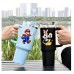 Termo de acero inoxidable de 40oz con Stickers Hello kitty+ super mario+ Disney+pokemon+ 6073D