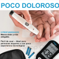 Glucómetro medidor digital, incluye 50 tiras reactivas para pruebas rápidas de glucosa en sangre. Memoria interna con capacidad de hasta 250 registros. Funciona con baterías AAA, práctico para control diario. Venta por mayoreo 60821
