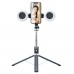 Palo selfie 3 en 1 con luz LED y control remoto Bluetooth. Funciona como trípode y soporte para grabar videos, selfies o transmisiones en vivo con iluminación perfecta Venta al por mayor 60881