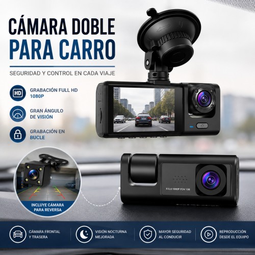 Cámara doble para carro con cámara de reversa por mayoreo