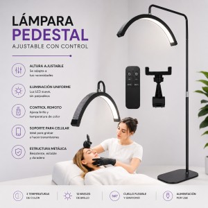 Lámpara pedestal ajustable con control por mayoreo