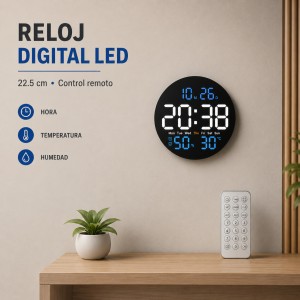 Reloj Digital LED con Control Remoto por Mayoreo
