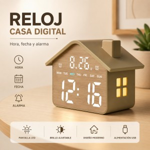 Reloj Casa Digital con Alarma por Mayoreo