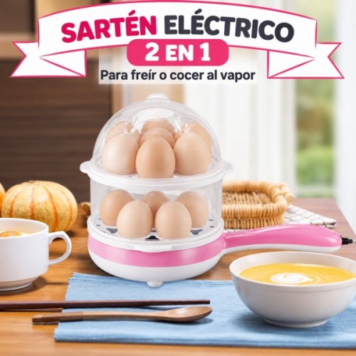 Sartén eléctrico 2 en 1 para freír y cocer alimentos al vapor. Práctico, versátil e ideal para el uso diario en cocina- Por mayoreo Sartén eléctrico 2 en 1 para freír y cocer alimentos al vapor. Práctico, versátil e ideal para el uso diario en cocina- Por mayoreo