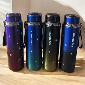 Termo metálico Starry Sky con asa - Venta por mayoreo - Código: 6137