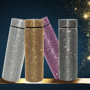 Termo con diamantina brillante tipo Swarovski por mayoreo 6145-DC