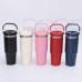 Termo de acero inoxidable 900 ml con tapa y popote colores neutros – venta por mayoreo 6482-DC