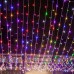 Serie LED de 10 metros con 100 luces multicolor y 4 modos de iluminación. Cable transparente ideal para decoración navideña, fiestas o interiores.