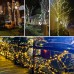 Serie solar de 200 luces LED cálidas con 8 modos de iluminación. Longitud 20 m. Ideal para jardines, terrazas o ventanas. Resistente al agua y con carga solar. Venta por mayoreo
