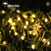 Serie solar de 200 luces LED cálidas con 8 modos de iluminación. Longitud 20 m. Ideal para jardines, terrazas o ventanas. Resistente al agua y con carga solar. Venta por mayoreo