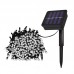 Serie solar blanca de 200 LED con 8 modos de luz. Longitud 20 m, ideal para jardín, terraza o ventana. Carga solar, resistente al agua. Venta al por mayor 6529-24