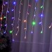 Cortina de luces LED multicolor de 5 metros con 200 focos, cable transparente. Con 8 modos de luz y conector de extensión. Venta al por mayor 6529-57