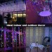 Cortina de luces LED multicolor de 5 metros con 200 focos, cable transparente. Con 8 modos de luz y conector de extensión. Venta al por mayor 6529-57