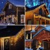 Serie tipo cascada LED de 8 metros con 300 luces cálidas. Con 8 modos de iluminación y conector de extensión. Venta al por mayor 6529-61
