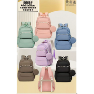 Mochila escolar modelo 6669 colores variados. Venta por mayoreo 